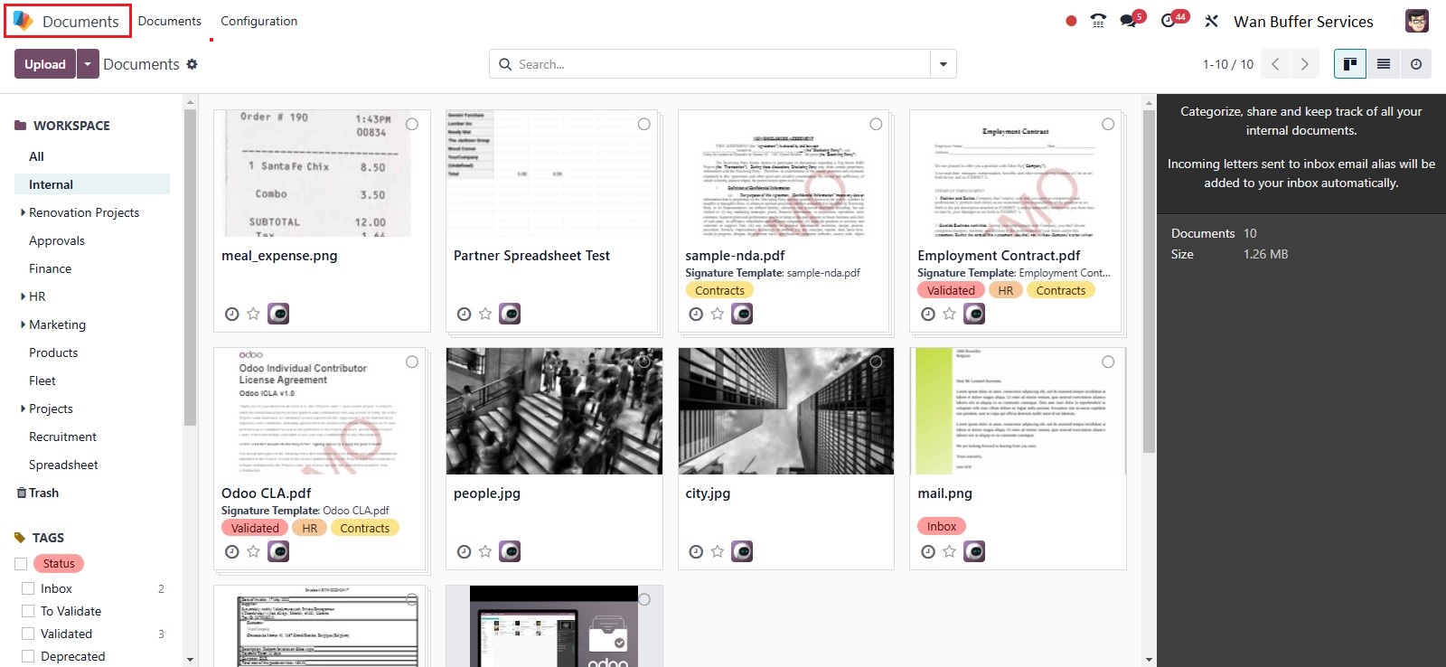 document management in odoo