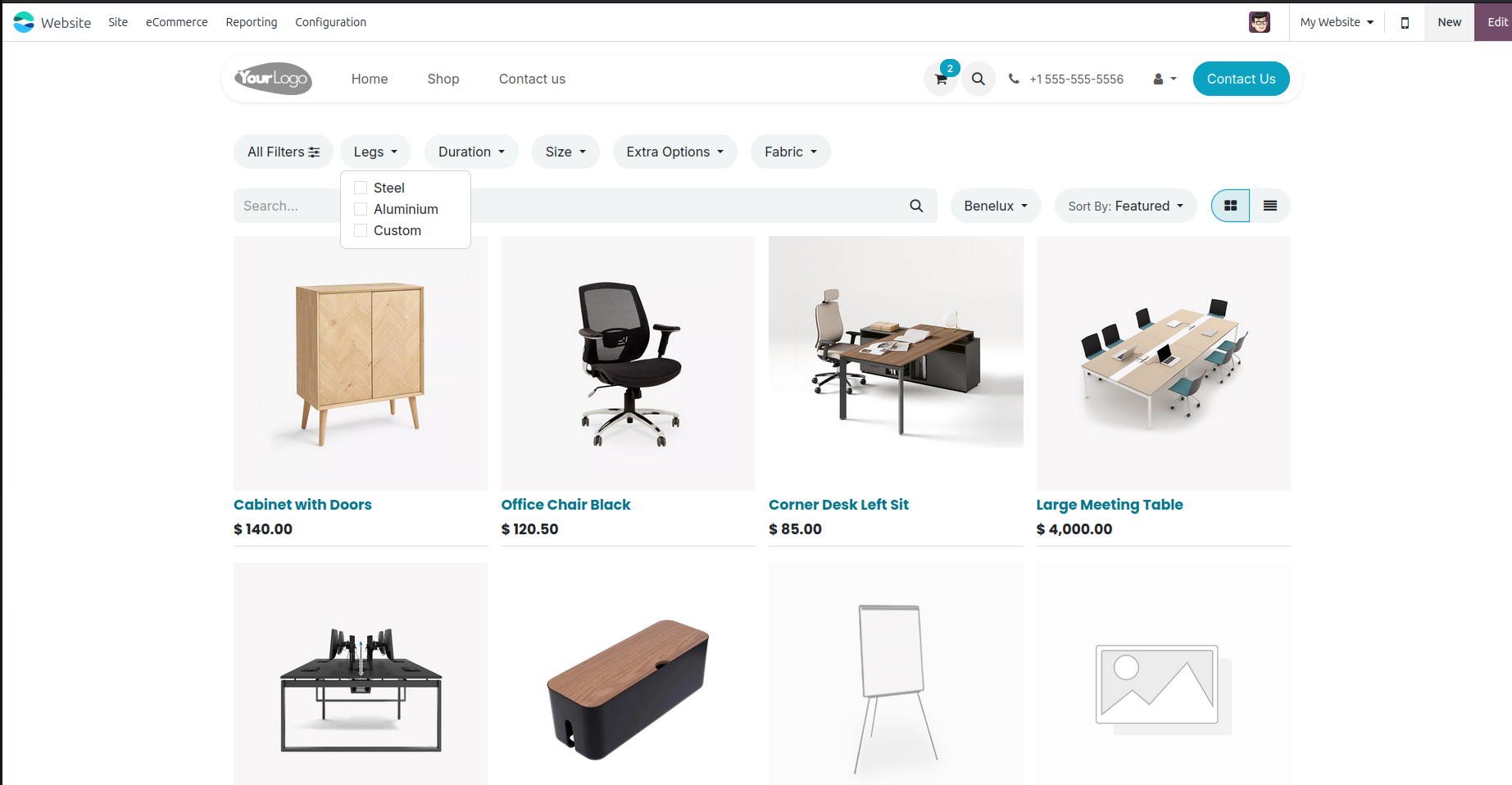 UI & Product Management Enhancements for Odoo E-Commerce